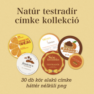 Natúr testradír címke kollekció