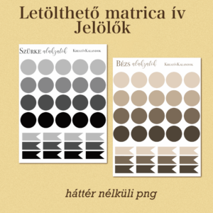Letölthető matrica ív - Jelölők - 2 db
