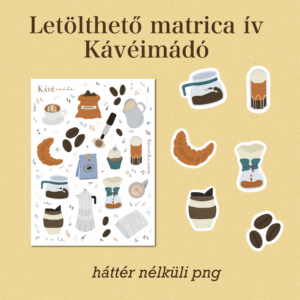 Letölthető matrica ív - Kávéimádó