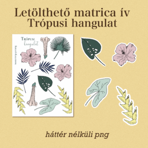 Letölthető matrica ív - Trópusi Hangulat