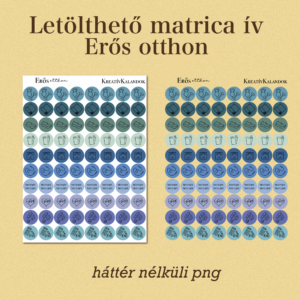Letölthető matrica ív - Erős otthon