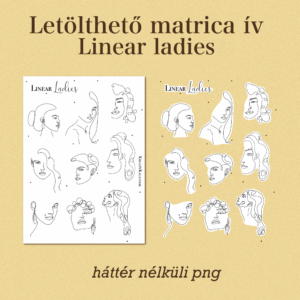 Letölthető matrica ív - Linear Ladies