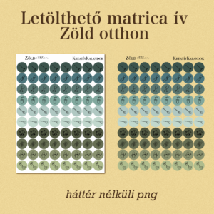 Letölthető matrica ív - Zöld otthon