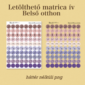 Letölthető matrica ív - Belső otthon